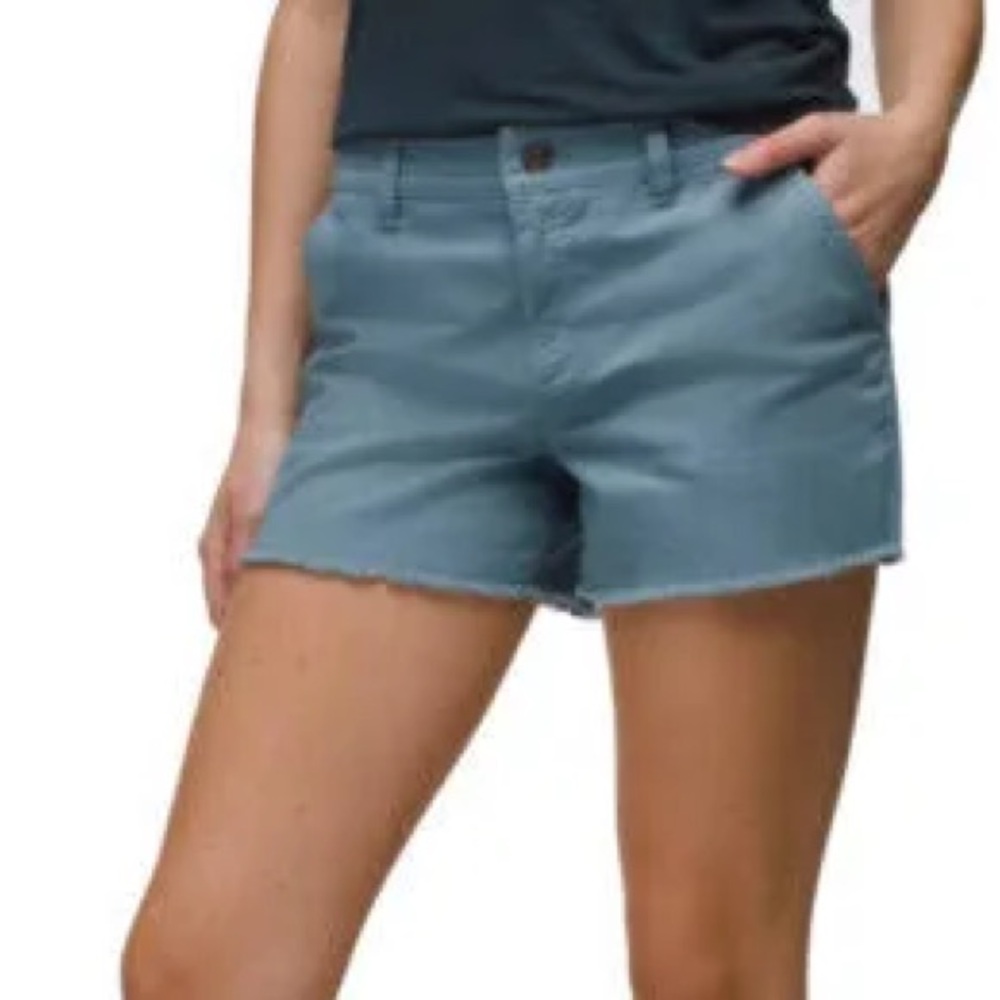 prAna | Women's Sancho Shorts Size 6 | Mid-rise | 4" inseam | High Tide (blue)